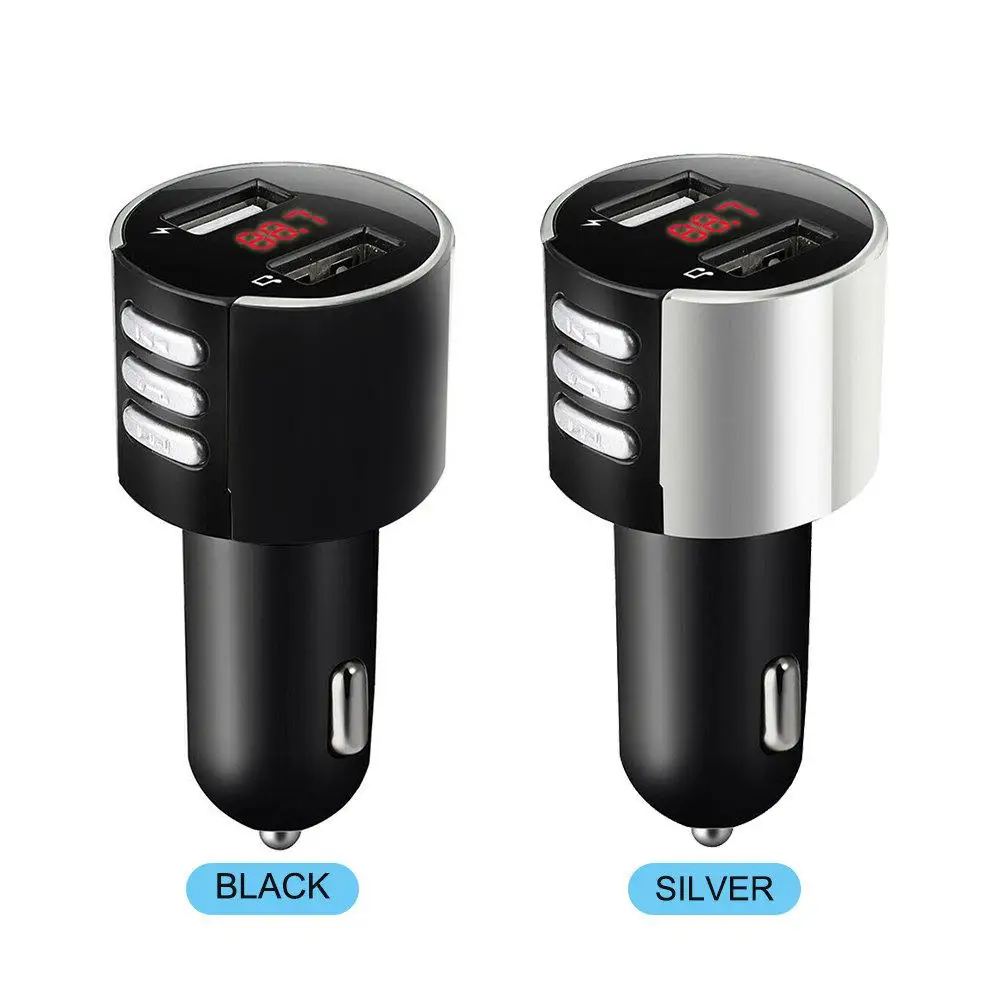 

Bluetooth Car USB Charger FM Transmitter Wireless Radio Adapter MP3 Player 2.1A Quick Charge USB Charger Cigarette Lighter Power