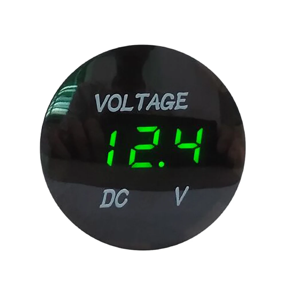 DC 12 V-24 V Цифровой Панель вольтметр измеритель светодиодный Дисплей для автомобилей мотоциклов
