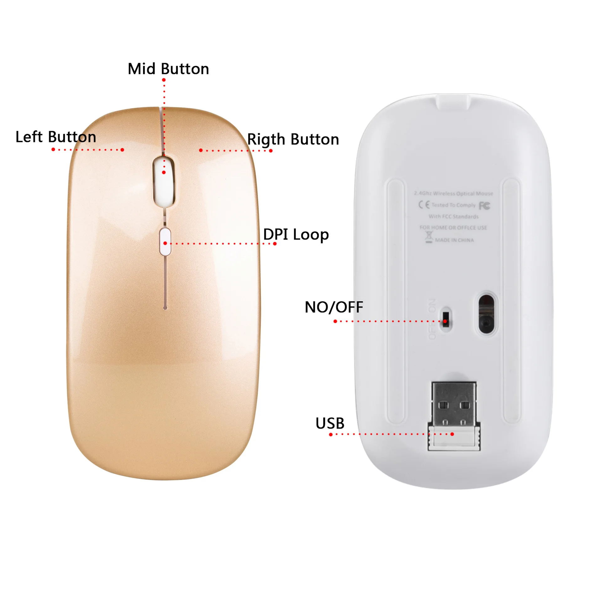 Беспроводная мышь, бесшумная компьютерная мышь, 2,4 ГГц, 1600 dpi, эргономичная, Mause, бесшумная USB мышь для ПК, бесшумная беспроводная мышь для ноутбука