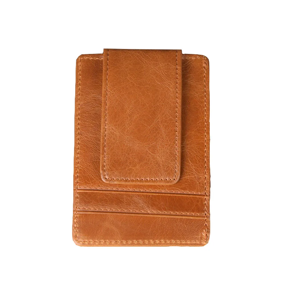 1 pc Business Card Holder Durable Slim Mini Wallet ID Case PU Leather Men Mini Money Men Cash Cards Pack Bus Card Holder#GEX