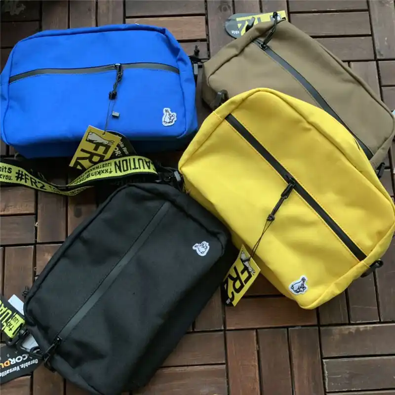 Xx 19 Fr2 Shoulders Bag High Quality Fxxking Rabbit Logo Embroidery Shoulders Bag Fr2 Caution Embossing Bag Backpacks Aliexpress