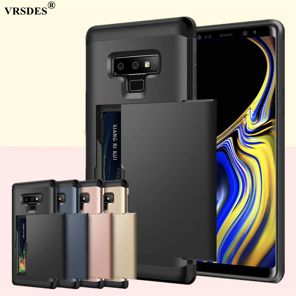 Business Phone Case For Samsung Galaxy Note 9 8 S22 Ultra S21 S20 S9 S8 Plus Card Slots Holder Cover For Samsung S7 S6 S22 Funda cute galaxy s22+ case