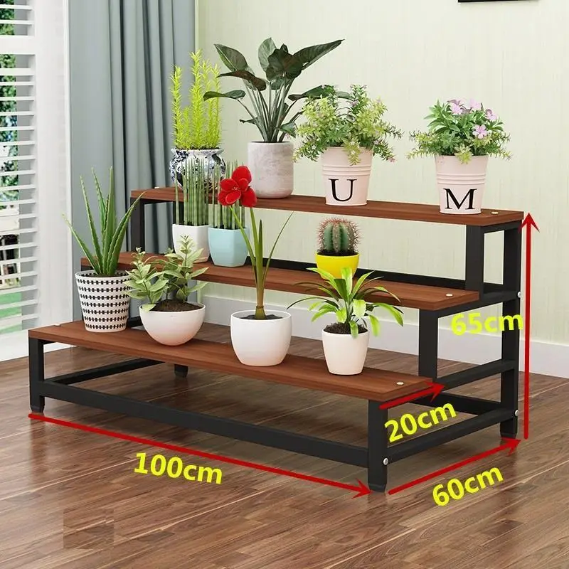 Version L Etagere Pour Plante Estanteria Rak Bunga деревянные полки для Estante Para Plantas Dekoration стойки балкон Цветочная полка для растений - Цвет: Version L