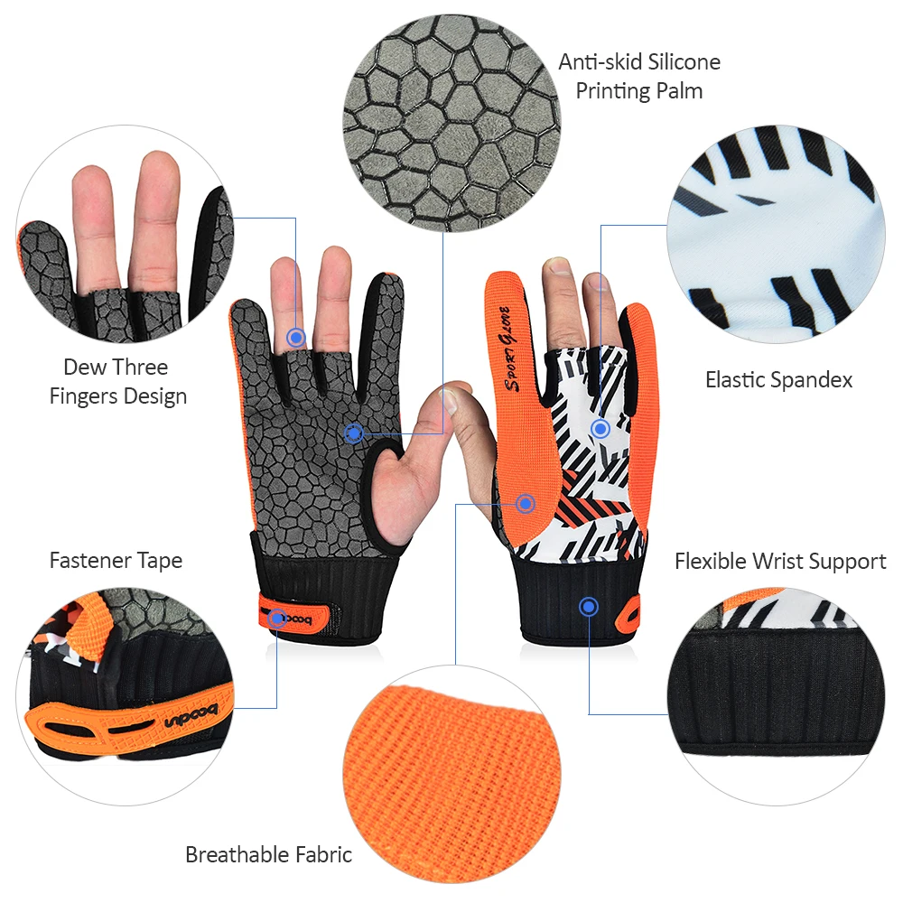 Перчатки для боулинга, дышащие, противоскользящие, защита для большого пальца, спортивные перчатки для мужчин и женщин