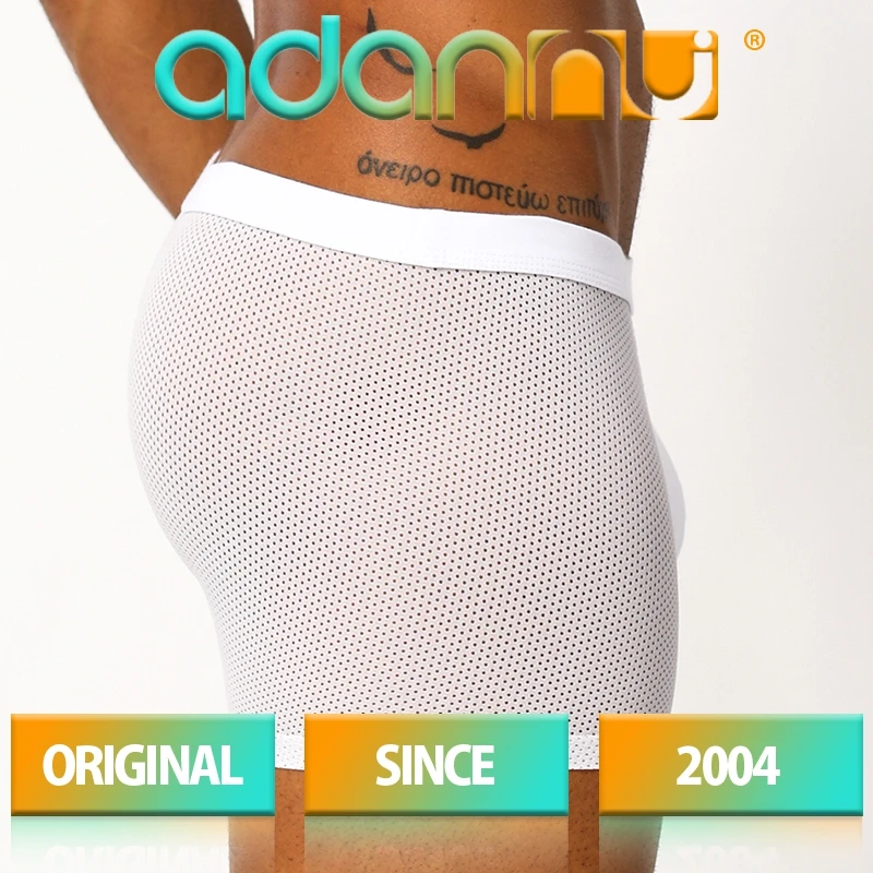 ADANNU Brand men underwear boxer cotton cueca tanga comfortable underpants men boxers calzoncillo male panties solid shorts