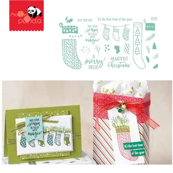 

MP218 A MERRY HELLO Metal Cutting Dies and Stamps For Scrapbooking Paper Card Making 2020 New Embossing Die Cut Handmade Crafts