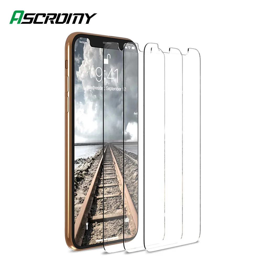 Ascromy 3 шт 9H протектор экрана для iPhone 11 Pro Max XR XS MAX X Закаленное стекло протектор экрана для iPhone 4 5 6 6s 7 8 Plus
