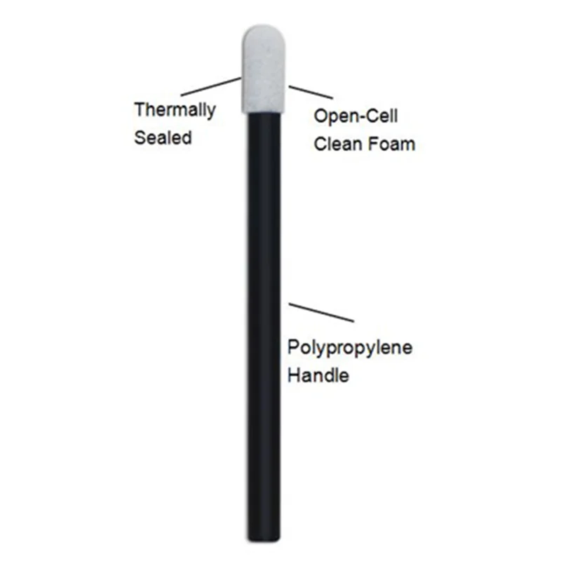 8Disposable Cleanroom Black Handle Stick Foam Swab 610
