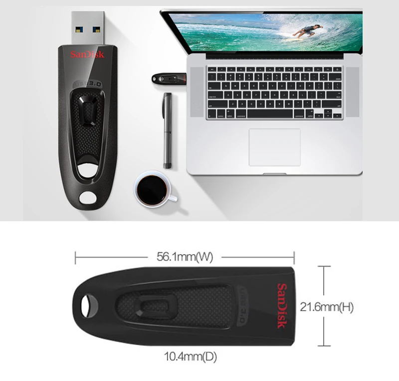 SanDisk USB флэш-накопитель 256 GB 128 GB 64 GB 32 GB 16 GB USB 3,0 100 МБ/с. мини-перо диски Stick и диск USB флеш-накопитель в виде ключа для компьютера