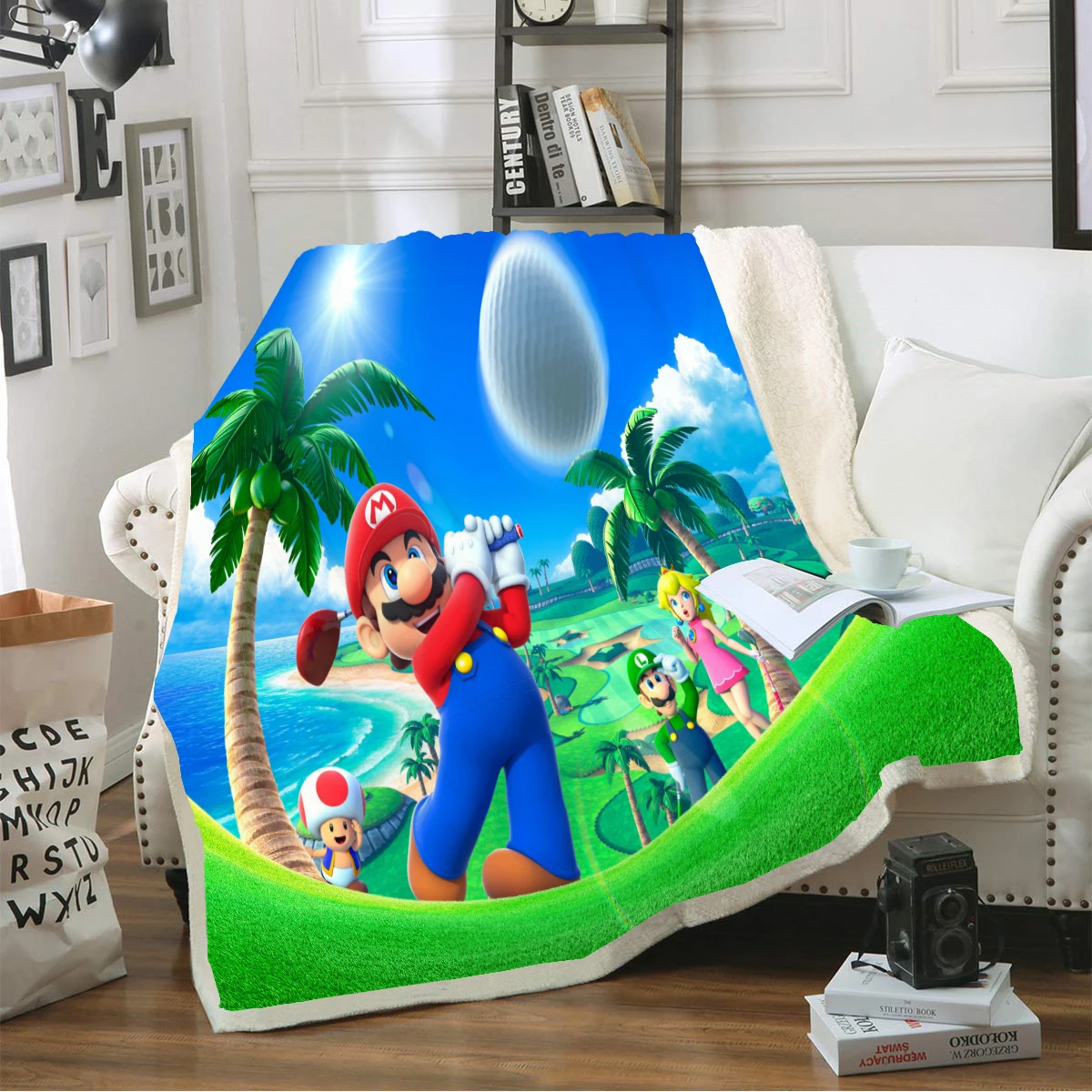 Hoodie Blanket Plush Throw Blanket 3D Super Mario Printed Sherpa Fleece Microfiber Throw Blanket Gift Drop Shipping - Цвет: 15