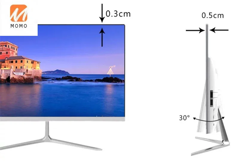 I3 4G 1tb 24inch Full Screen All In One Desktop Computer Gaming PC Set Computer All-In-One PC