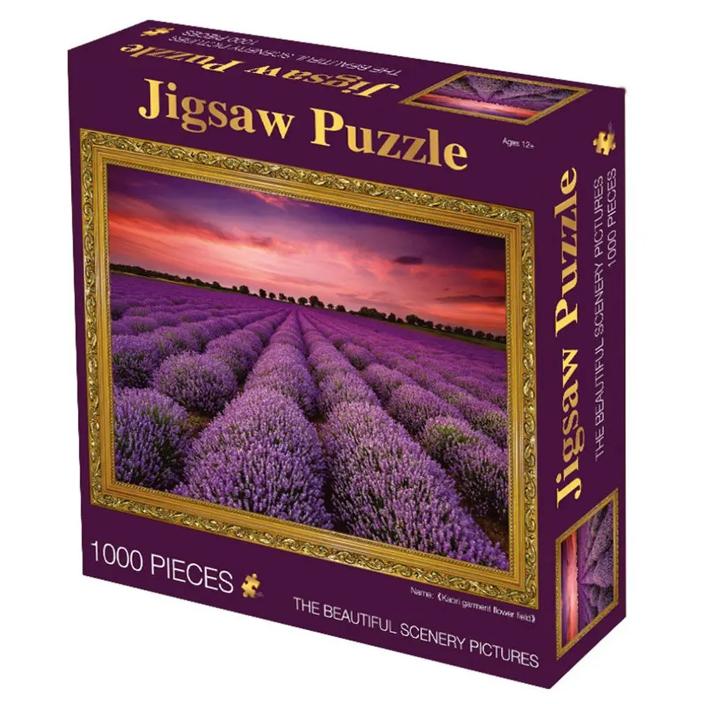 

1 set 1000 regular puzzles Paper No curling Scenic series Adult paper puzzle Educational toys Plane puzzle