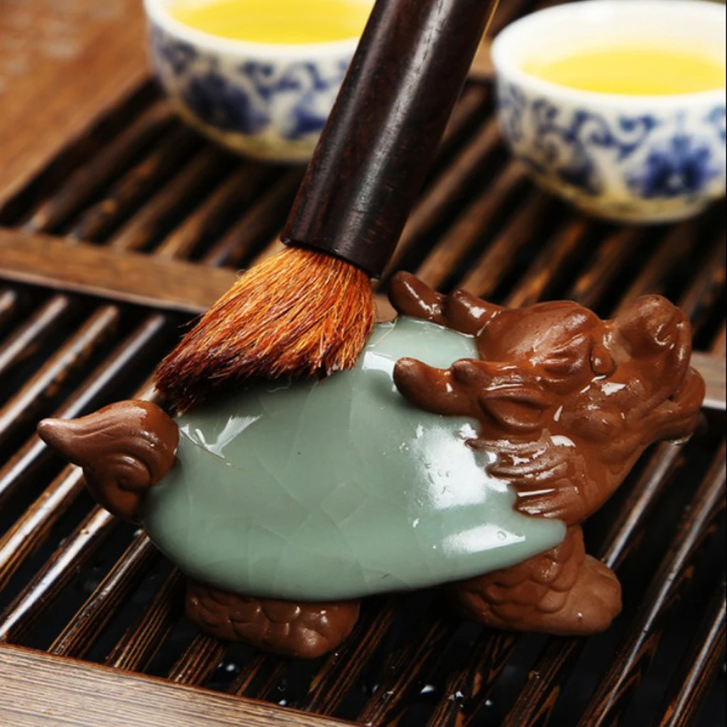 Chinese Ebony Black Sandalwood Kungfu Tea Brush for Teapot Tea Ceremony Utensils, 9 Styles for Choosing