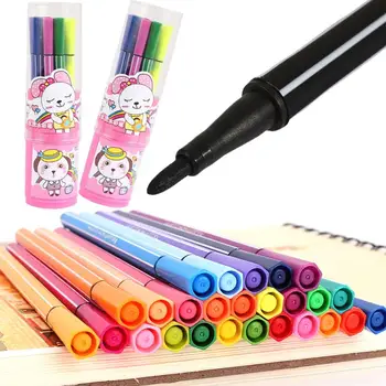 

Color Pen Universal Professional Washable 12colors Doodle Marker Mark Pens Children Drawing Art Brush