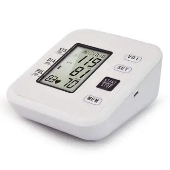 

Blood Pressure Monitor Upper Arm Automatic Digital Heart Rate Monitor Cuff Home BP Sphygmomanometers with Large LCD Display