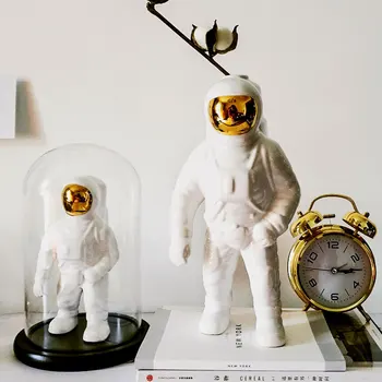 

Home Decration Collectibles Spaceman Figurine Ceramic Robot UFO Statue Decorative Living Room Office Restaurant Studio Ornaments
