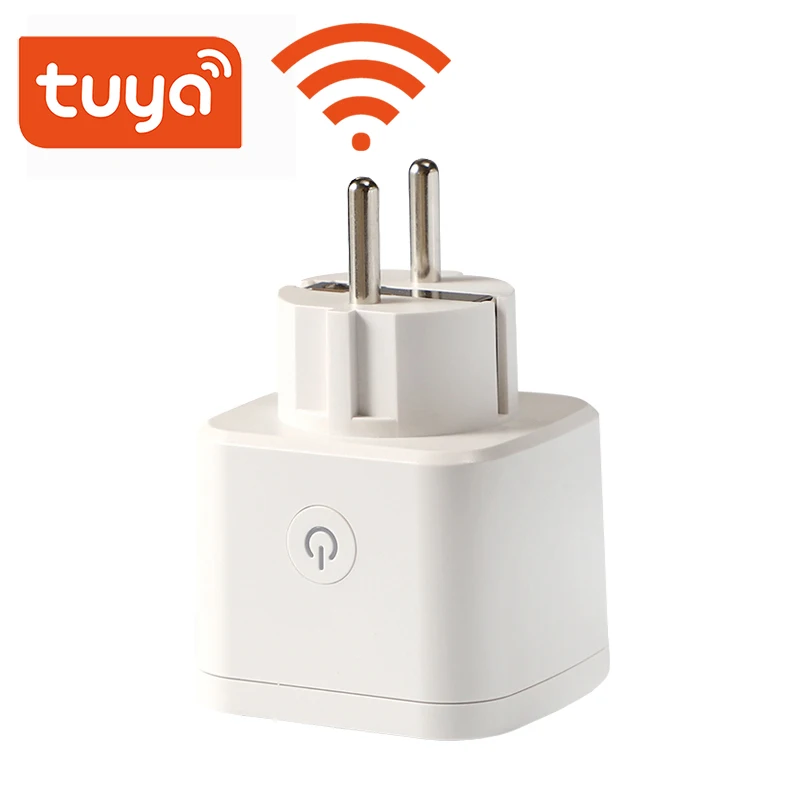 Monitoramento de Energia Controle de Voz Tuya-tomada Inteligente Wi-fi Smart Tomada App Tuya eu Plug Alexa Google Home Ifttt 16a - Image 2