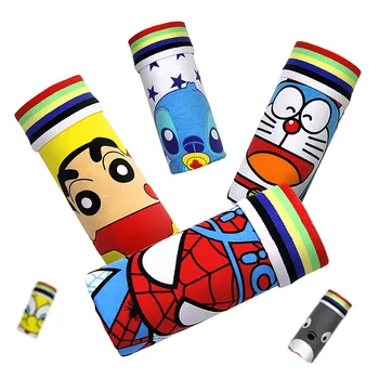 

10pcs/lot Superman Boxers Men Breathable Sexy Underwear Man Boxer Shorts Cartoon Men's Cotton Underpants Male Funny Panties