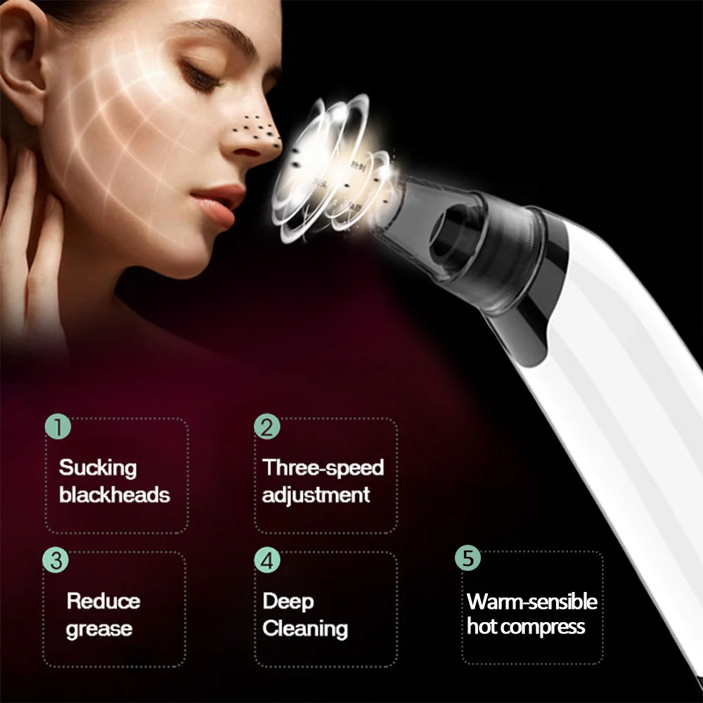 

Electric Blackhead Remover Face Pore Cleaner Acne Pimple Removal Vacuum Suction Facial Diamond Dermabrasion Machine Skin Care