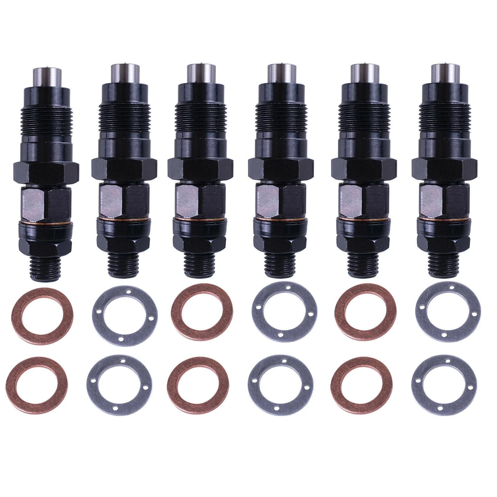 6pcs Diesel Fuel Injectors For Nissan Patrol Gu Y61 Td42 Td42t Engine