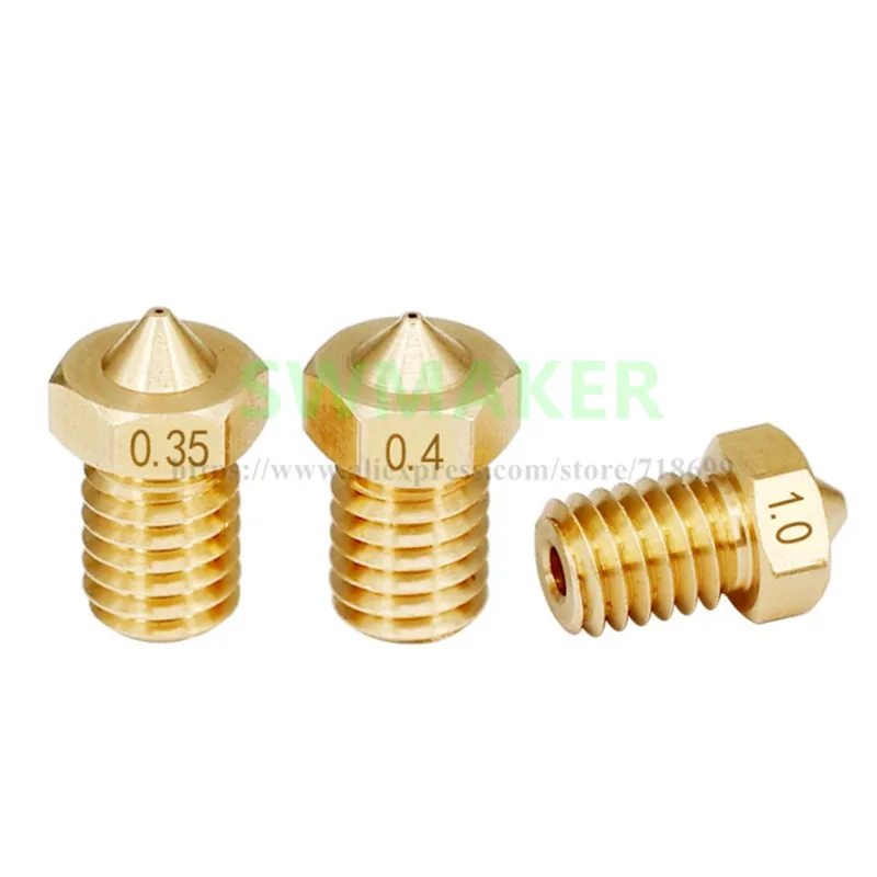 

1.75mm 3.0mm Filament E3D V6 Nozzle M6 Threaded Nozzle