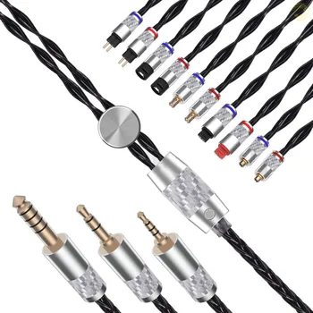 

2.5mm 3.5mm 4.4mm Headphone Upgrade Cable OFC Silver Plated Wire Headset MMCX 0.78 Pin 2pin A2DC IE80 IM Earphone Cable Audio