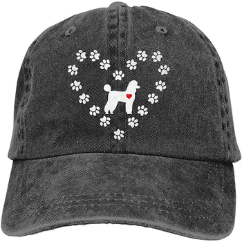 

Poodle Dog Heart-1 Unisex Washed Denim Baseball Cap Dad Hat Adjustable Back Closure Trucker Hat