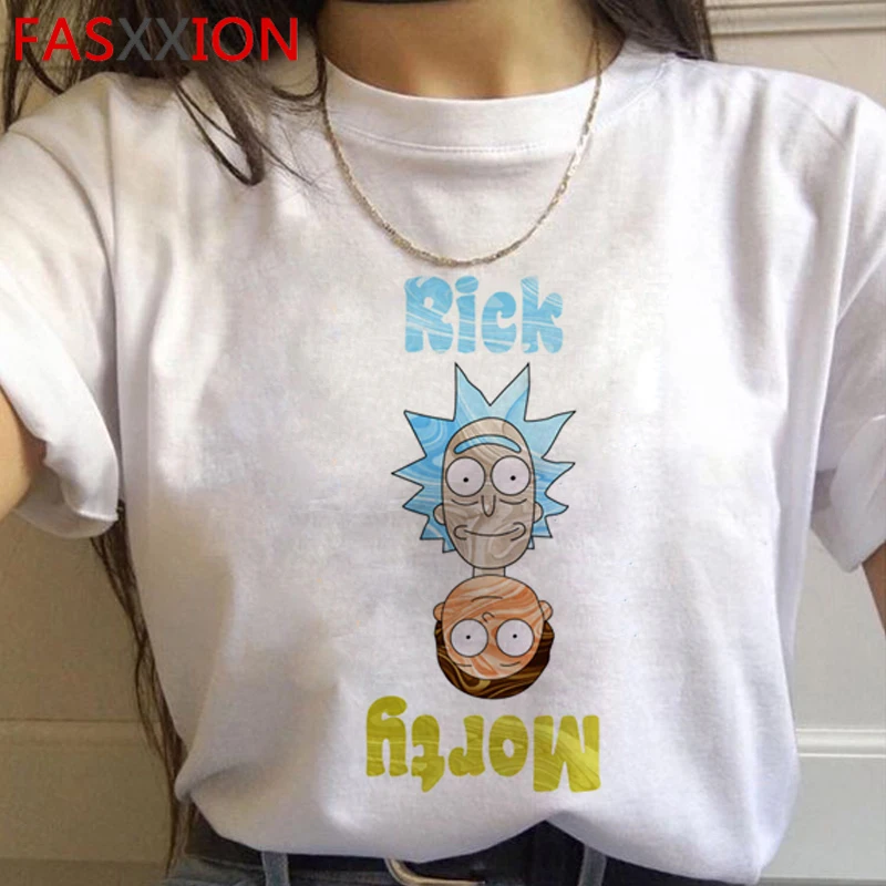 Rick and Morty Funny Cartoon Harajuku T Shirts Women Ricky N Morty Ullzang T-shirts Grunge 90s Tshirts Aesthetic Top Tees Female