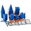 Wooden Montessori Geometry Set Toys Math Games Toys  Large 3D Shapes Geometric Solids Blocks Kids Preschool Learning Toys Gifts 2