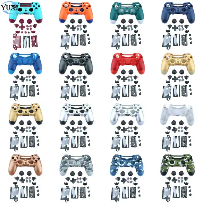 

YuXi Replacement Full shell and buttons mod kit For JDS JDM 040 DualShock 4 PlayStation 4 PS4 Pro Slim Housing Cover Case