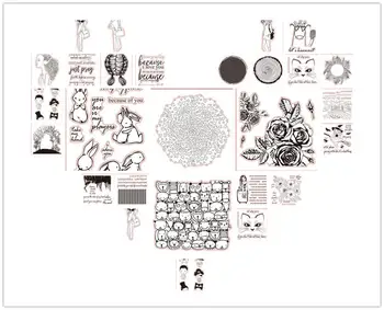 

10x8 Bunny Transparent Clear Silicone Stamp/Seal for DIY scrapbooking/photo album Decorative card making