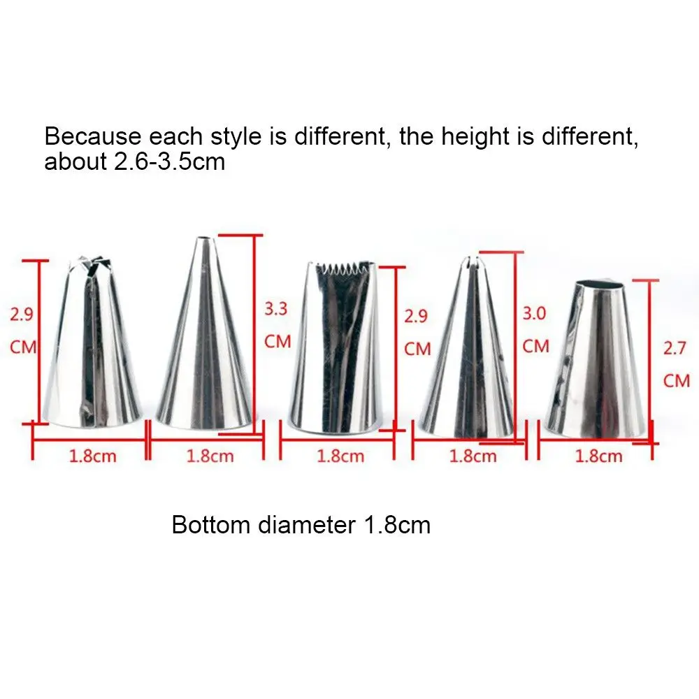 New 42 Pcs Stainless Steel Bakery Pastry Tools Cream Cake Decorating Tips Icing Piping Nozzles Set cakeTool