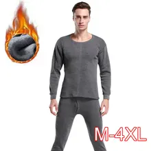 Thermal Underwear Sets For Men Winter Thermo Underwear Long Johns Winter Clothes Men Thick Thermal Clothing Solid Drop Shipping
