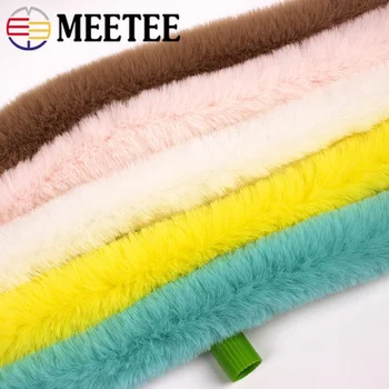 

Meetee 3/5Meters 25mm Imitation Fur Lace Trims DIY Down Jacket Hat Decoration Laces Fabric Strap Ribbon Cloak Sewing Accessory