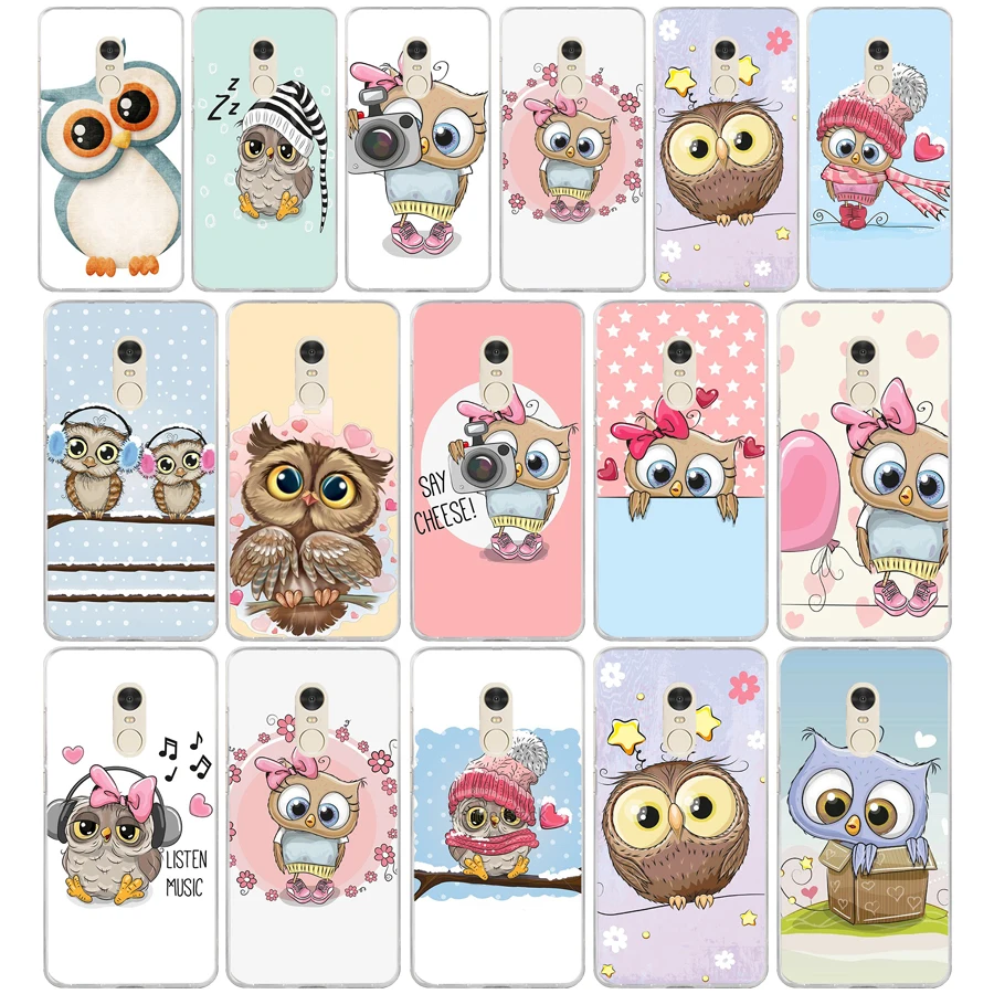 29AA Cute Owl Hearts Lover Christmas gift Soft Silicone Tpu Cover phone Case for Xiaomi Redmi 4A 4x Note 4 case | Мобильные телефоны