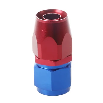 

AN10 Straight Swivel Oil Fuel Hose End Fitting Adapter Aluminum Red&Blue
