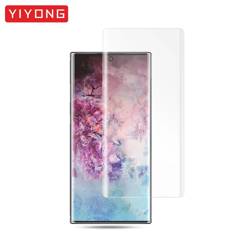 Прозрачный Note 8, 9, 10, 10+ Полное покрытие, стекло YIYONG, закаленное стекло для samsung Galaxy Note 10 Plus, 9, 8, Защита экрана для Galaxy Note 10, 9 - Цвет: Прозрачный