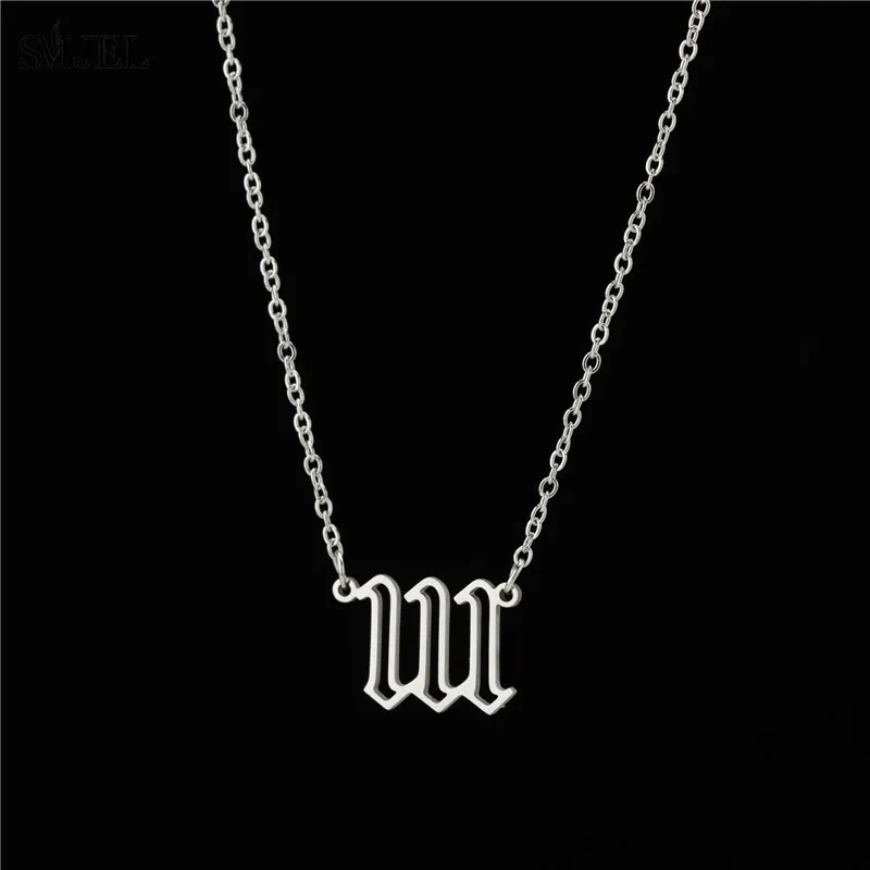 111 222 333 555 666 777 888 999 444 Halsketten für Damen Herren Edelstahl Engelszahl Halskette Wunschkarte Individueller Schmuck Geschenke – Detail 34