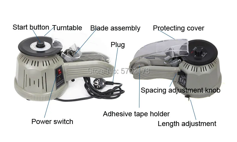 Suporte De Fita Adesiva, Papelaria Transparente, Fita Embalagem Cortador