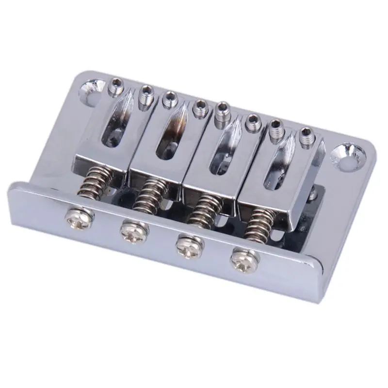 Коробка для сигар гитары Запчасти: 4-струнная хромовый твердый-хвост Регулируемый мостик