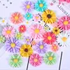 30pcs 50pcs multicolor Sunflower flatback Resin Cabochons Scrapbook Craft DIY Embellishments decor Headwear accessories ► Photo 3/3