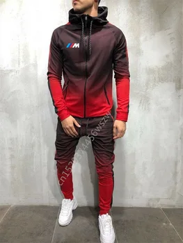 

2020 Hooded tracksuit Men Set Sporting for smile bmw Jacket+Pants 2 Pieces Sweatshirt &Pant racing Suit ch