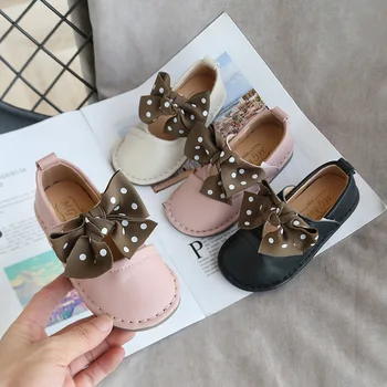 

New Spring Summer Children Shoes Girls Sandals Bow Princess Leather Shoes Girls Casual Shoes Kids Dance Shoes B860