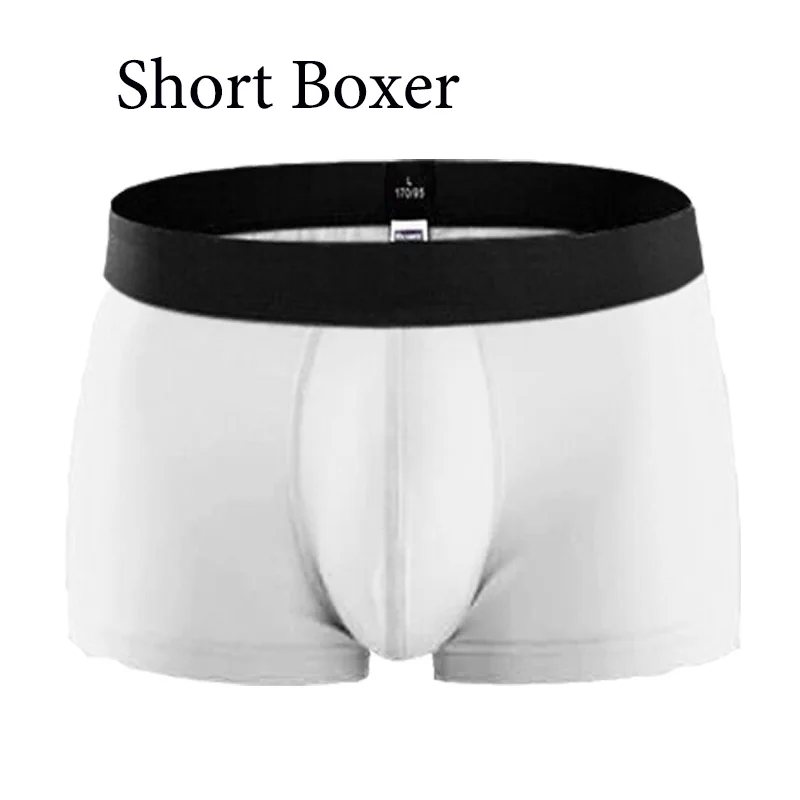 Short White Новое хлопковое мужское белье боксеры длинные ноги короткий Боксер трусы мужские Calzoncillos мужские Boxershorts Man Europe европейский размер - Цвет: Short White