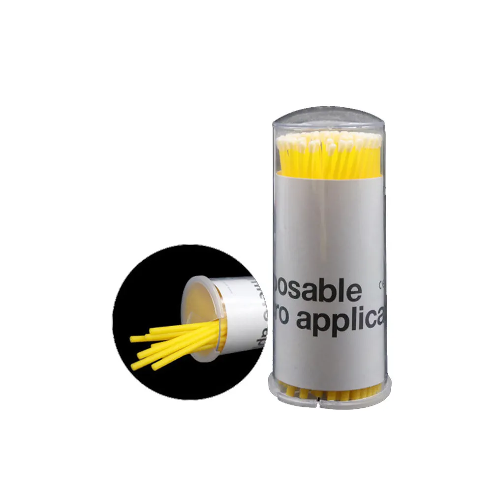 Золотой Makeup cleaning special Durable Micro Disposable micro Individual Lash Removing Tools Swab Micro brushes Eyelash Extension tools - Цвет: Золотой