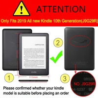 Kindle Case For All-New Kindle 10th J9G29R 6 Cal 2019 wydany magnetyczny inteligentny materiałowa osłona skórzany futerał ochronny 2
