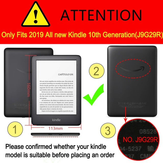 Kindle Case For All-New Kindle 10th J9G29R 6 Inch 2019 Released Magnetic Smart Fabric Cover Leather Screen Protector Case 2