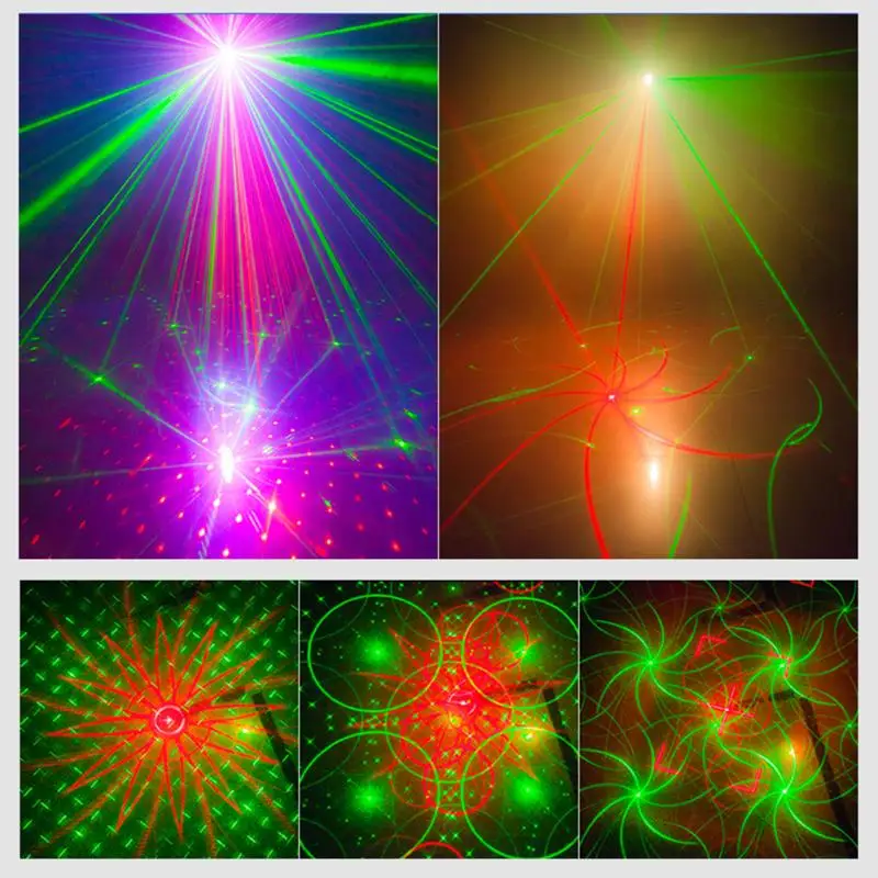 60 Patterns LED Laser Projector Light Party Decoration home 180Degree Manual Rotation USB Rechargeable Club DJ Disco Stage Light