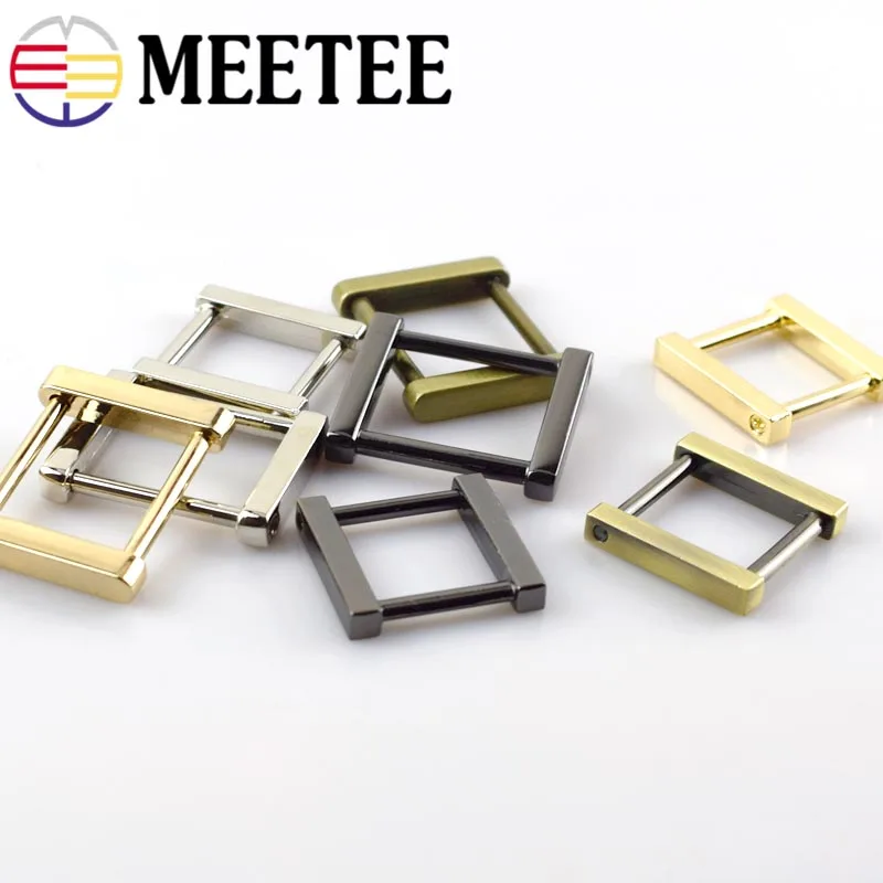 Meetee съемные квадратные металлические пряжки для сумки на ремешке зажимной винт DIY сумки цепная вешалка крючки пряжки собачьих ошейников F1-22