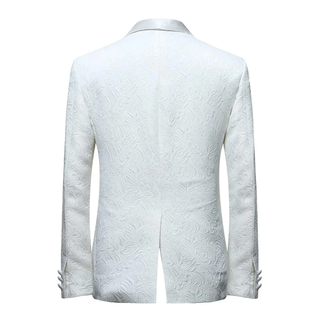 TPSAADE Mens Suits Shawl Collar 2 Pieces Slim Fit Suit Mens Groom Jacket Tuxedos for Wedding Dress Evening(Blazer+Pants+Tie